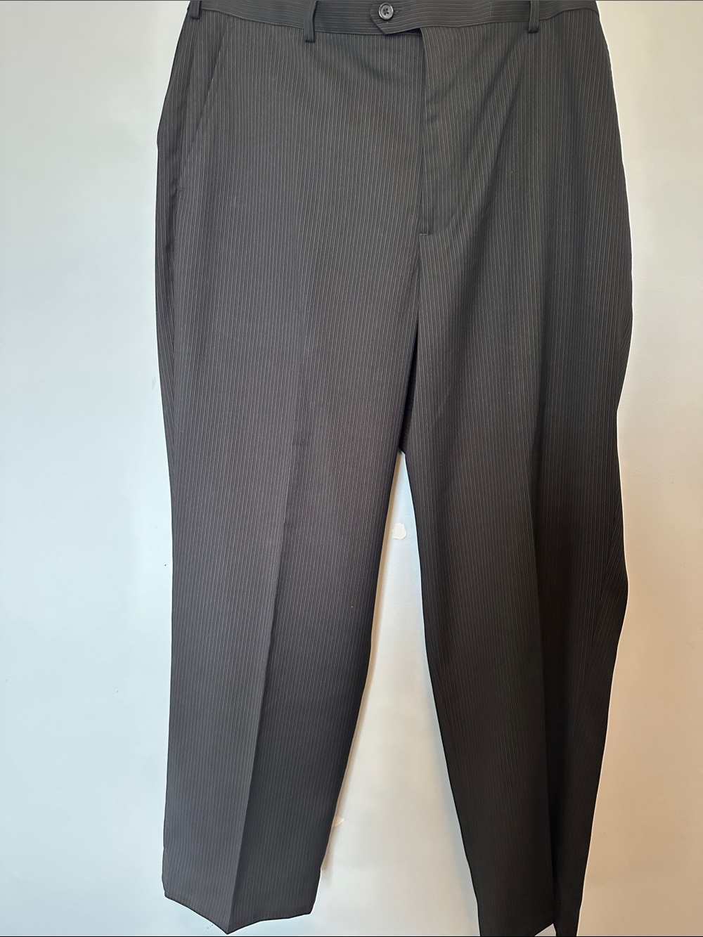 George Men's Charcoal Pinstripe Dress Pants